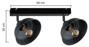 Spot FAUN 2xE27/60W/230V negru