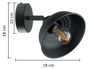Spot de perete FAUN 1xE27/60W/230V negru