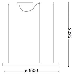 Lustră LED dimabilă pe cablu Ideal Lux ORACLE S LED/83W/230V 4000K d. 150 cm alb