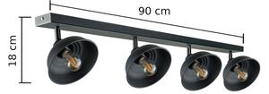 Spot FAUN 4xE27/60W/230V negru