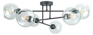 Lustră pe tijă VASCO 4xE27/60W/230V negru/transparent