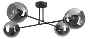 Lustră pe tijă VASCO 4xE27/60W/230V negru/negru fumuriu