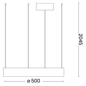 Lustră LED pe cablu Ideal Lux ORACLE LED/28W/230V 3000K d. 50 cm CRI 90 alb