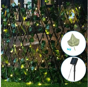 Instalație LED solară Aigostar 102xLED/2x0,7m IP65 alb cald iederă