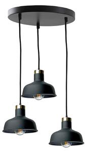 Lustră pe cablu HEBE 3xE27/60W/230V negru