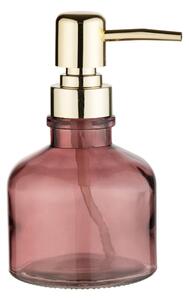 Dozator de săpun lichid roz închis din sticlă 200 ml Atessa – Wenko