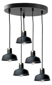 Lustră pe cablu HEBE 5xE27/60W/230V negru