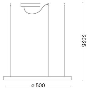 Lustră LED dimabilă pe cablu Ideal Lux ORACLE S LED/28W/230V 4000K d. 50 cm alb