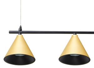 Lustră pe cablu CONE 4xGU10/10W/230V auriu/negru