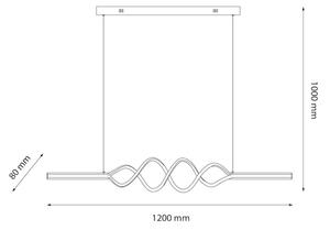 Lustră LED pe cablu ANCONA LED/36W/230V auriu