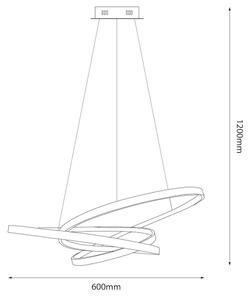 Lustră LED pe cablu EMPOLI LED/55W/230V negru