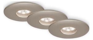 SET 3x corp de iluminat LED încastrat pentru baie Briloner 7240-032 ATTACH LED/1,8W/230V IP44 crom mat