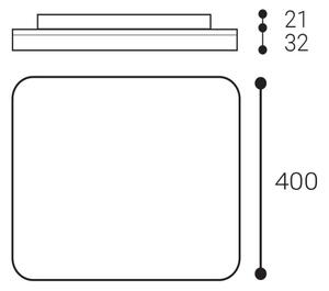 Plafonieră LED pentru baie LED2 SQUARE 38W/230V 3000K/3500K/4000K IP54 alb