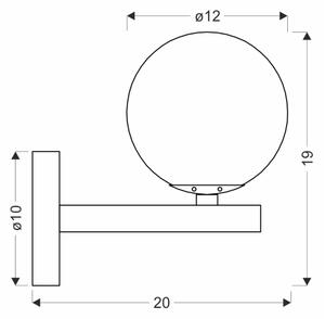 Lampă de perete KAMA 1xG9/28W/230V negru/negru fumuriu