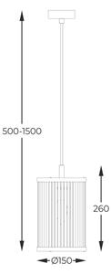 Lustră pe cablu Zuma Line P0528-01F-P7AC SERGIO 1xE14/60W/230V negru