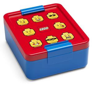 Cutie pentru gustare cu capac roşu LEGO® Iconic, albastru