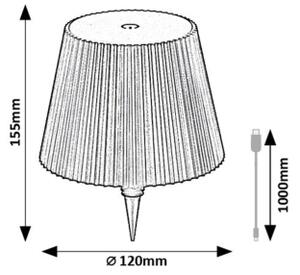 Abajur LED dimabil pentru sticlă Rabalux 77142 BURDUR LED/2W/5V IP44