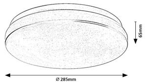 Rabalux 77182 - Plafonieră LED LOWAR pentru baie 18W/230V 3000/4000/6000K IP44