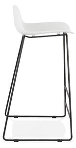 Scaun de bar cu picioare negre Kokoon Slade, înălțime 76 cm, alb