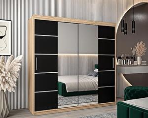 Dressing Marissa, 160x60x200cm, cu oglinda, Sonoma Wenge, Pal 18 mm