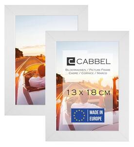 Rame foto, set 2 bucati, 13x18 cm, din lemn MDF, plexiglas rezistent la spargere, alb