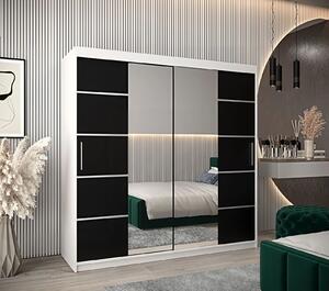 Dressing Marissa, 160x60x200cm, cu oglinda, Alb Wenge, Pal 18 mm