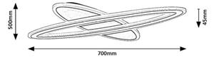Rabalux TANELI 71313-LED plafonieră dimabilă 70W/230V 3000/4000/6000K negru + telecomandă