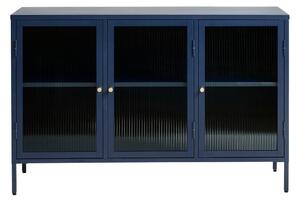 Vitrină din metal Unique Furniture Bronco, înălțime 85 cm, albastru