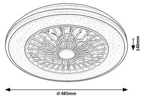 Rabalux 71331 - LED lampă reglabilă DALFON 48W/230V 3000-6500K cu ventilator și