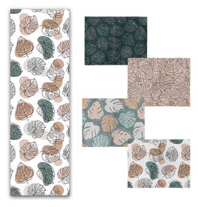 Set 4 suporturi textile pentru farfurii și napron Minimalist Home World
