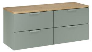 Mască pentru chiuveta de la baie Aster, verde/stejar cremona (120 cm)