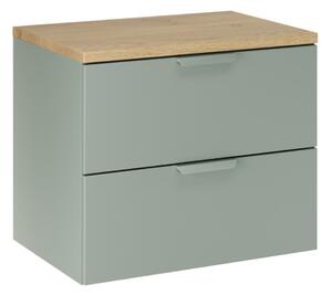 Mască pentru chiuveta de la baie Aster, verde/stejar cremona (60 cm)