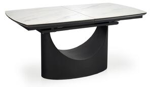 Masă Houston 2160Negru, Marmură albă, 8x9x16cm, ExtensieExtensie, Ceramică, MDF, Metal