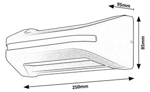 Aplică LED de exterior Rabalux 77174 KOBARID LED/20W/230V IP54