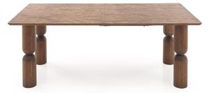 Masă Houston 2166Nuc, 8x10x20cm, ExtensieExtensie, Furnir din lemn natural, MDF, Lemn