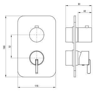 Silia Element extern, pentru baterie BOX Finisaj: Bronz periat BXY_CQSM