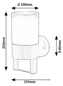 Aplică LED de exterior Rabalux 77130 LEITHA LED/12W/230V IP44