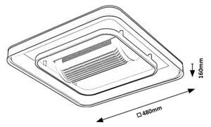 Plafonieră LED dimabilă cu ventilator Rabalux 71341 AIREON 50W/230V 3000/4000/6000K + telecomandă