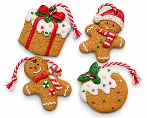 Set de 4 bucati ornamente de Craciun COOKIE CHRISTMAS 6 cm