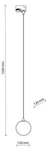 Lustră pe cablu pentru sistem de șină TRACER 1xG9/8W/230V negru/negru fumuriu