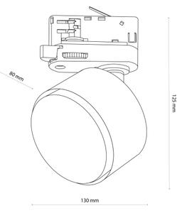 Spot pentru sistem de șină trifazică TRACER 1xGX53/11W/230V alb