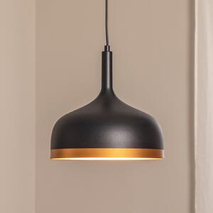 Opviq Lampă suspendată Sivani MR-826, negru/auriu, metal, Ø 30 cm, reglabil, Negru, Camera de zi / sufragerie, Metal