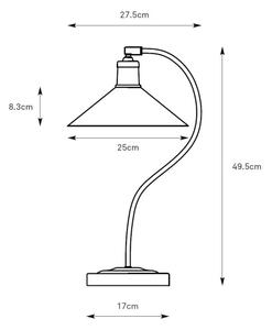 Lampă de masă Markslöjd 108863 VELA 1xE27/40W/230V alamă/alb