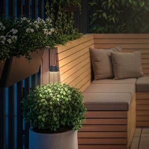 Briloner Lampă LED cu baterie și țăruș pentru pământ RIFFLE NANO, antracit Ø 6 cm Set de, reglabil, Negru, Metal, Modern