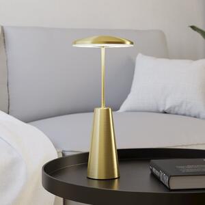 EGLO Lampă cu LED și baterie Piccola, culoare alamă, înălțime 28 cm, IP54, reglabil, Auriu / Alamă, Camera de zi / sufragerie, Metal, Modern