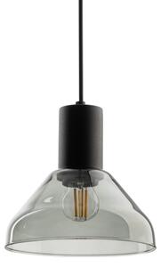 Lustră pe cablu pentru sistem de șină trifazic NEO 1xE27/15W/230V negru/negru fumuriu
