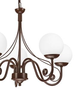 Lustră pe lanț Brilagi COTTAGE 5xG9/40W/230V maro/alb