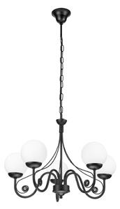 Lustră pe lanț Brilagi COTTAGE 5xG9/40W/230V negru/alb