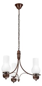 Brilagi - Lustră LED pe lanț COTTAGE 3xE14/40W/230V fag/maro/alb