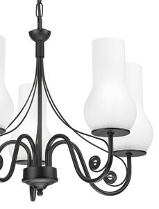 Lustră pe lanț Brilagi COTTAGE 5xE14/40W/230V negru/alb
